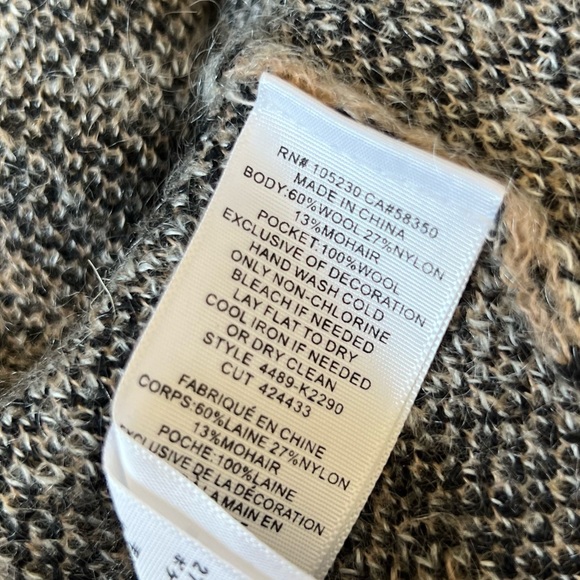 JOIE Wool/Mohair Animal Cheetah Print Oversized Cardigan - Picture 7 of 7